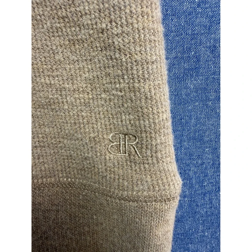 Banana Republic Mens XXL Tan Heather Quarter Zip Pullover Sweater 1799236 F24